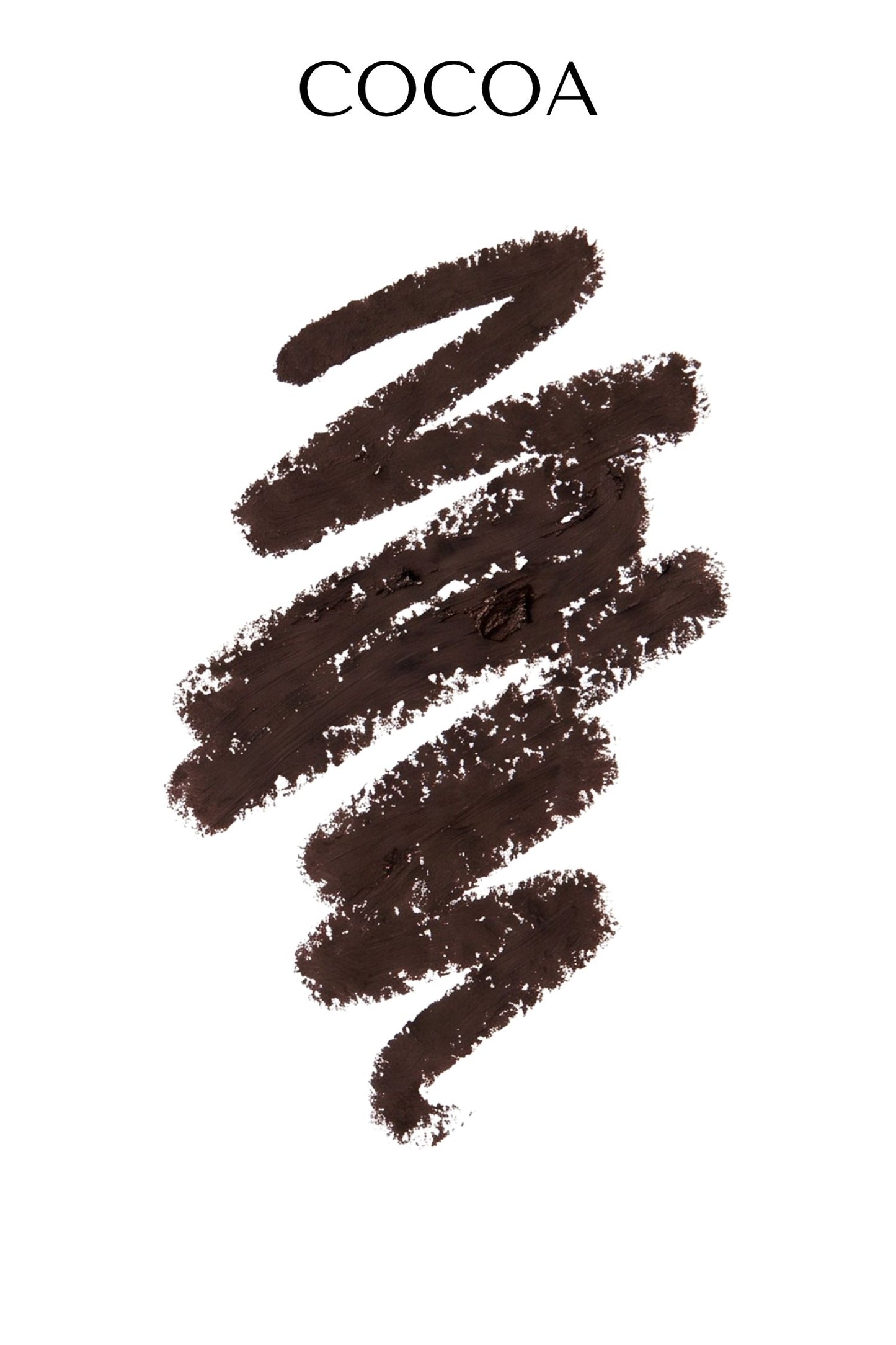 Cocoa-colored makeup swatch on a white background with 'COCOA' text above.
