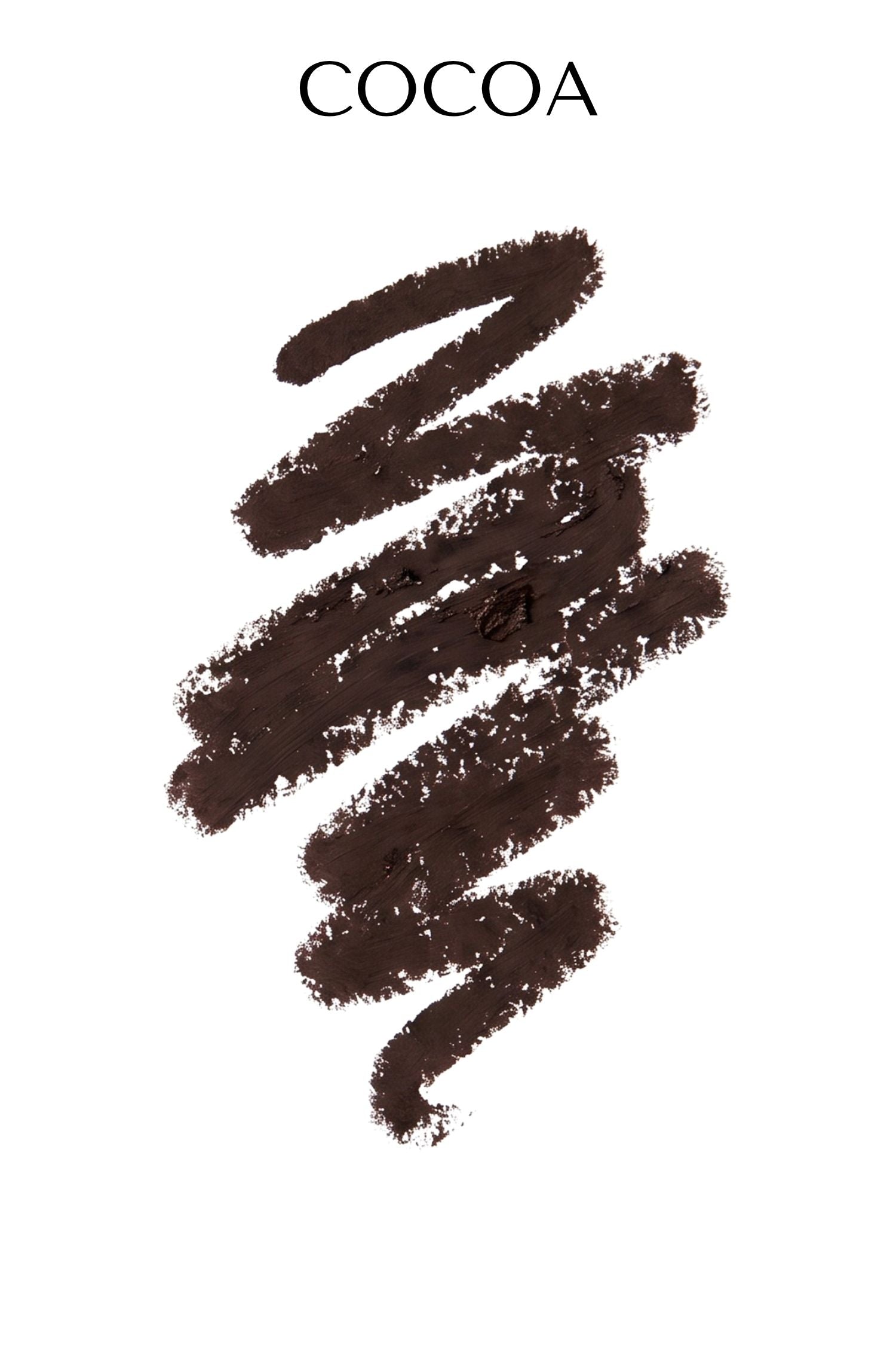 Cocoa-colored makeup swatch on a white background with 'COCOA' text above.